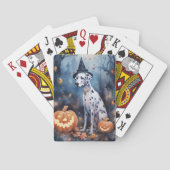 Halloween Dalmation met pompoenen eng Pokerkaarten (Achterkant)