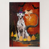 Halloween Dalmatische Hond Legpuzzel (Verticaal)