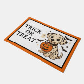 Halloween Dalmatische Hond Trick or treat Deurmat (Schuin)