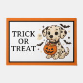 Halloween Dalmatische Hond Trick or treat Deurmat (Voorkant)