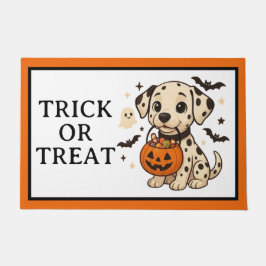 Halloween Dalmatische Hond Trick or treat Deurmat