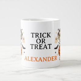 Halloween Dalmatische Hond Trick or treat Grote Koffiekop