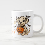 Halloween Dalmatische Hond Trick or treat Grote Koffiekop (Rechts)