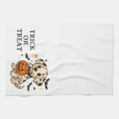 Halloween Dalmatische Hond Trick or treat Theedoek (Horizontaal)