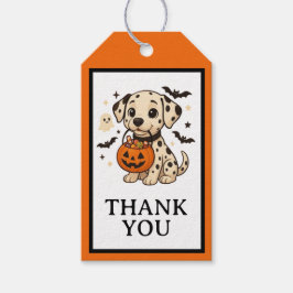 Halloween Dalmatische Trick or treat Cadeaulabel
