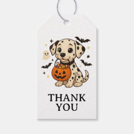 Halloween Dalmatische Trick or treat Cadeaulabel