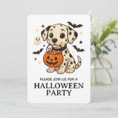 Halloween Dalmatische Trick or treat Kaart (Staand voorkant)