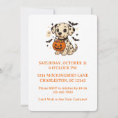 Halloween Dalmatische Trick or treat Kaart (Achterkant)