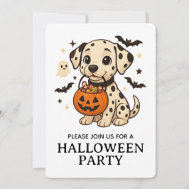 Halloween Dalmatische Trick or treat Kaart