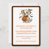 Halloween Dalmatische Trick or treat Kaart (Achterkant)