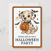Halloween Dalmatische Trick or treat Kaart (Voorkant)