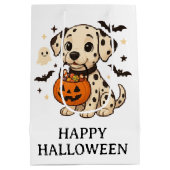 Halloween Dalmatische Trick or treat Medium Cadeauzakje (Achterkant)