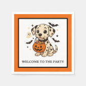 Halloween Dalmatische Trick or treat Servet (Voorkant)