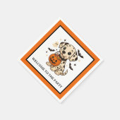 Halloween Dalmatische Trick or treat Servet (Hoek)