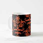 Halloween Damask 01 Coffee Mok (Voorkant links)