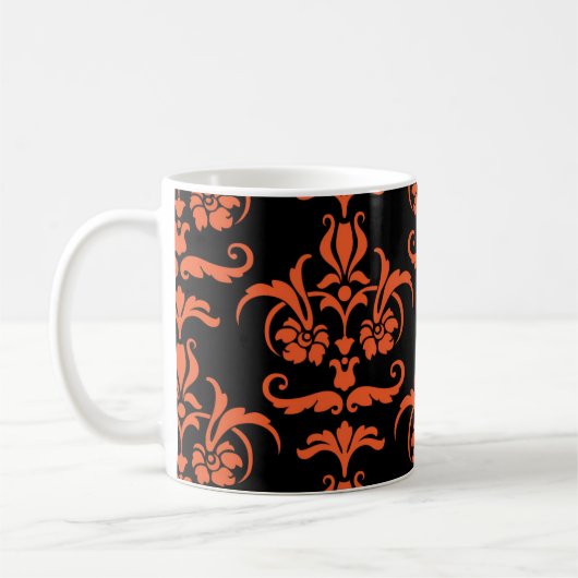 Halloween Damask 01 Coffee Mok (Links)