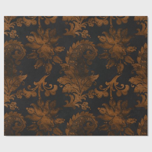 Halloween  Damask Cadeaupapier (Vlak)