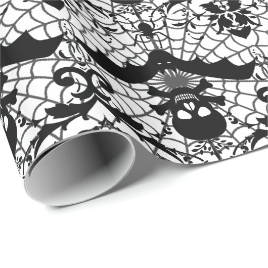 Halloween Damask Cadeaupapier (Rol Hoek)