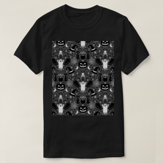 Halloween Damask Graphic T-shirt (Design voorkant)