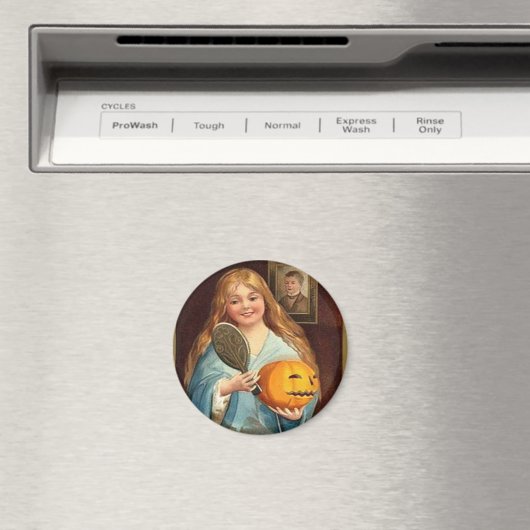 Halloween dame met spiegel) magneet (Insitu (Vaatwasser))