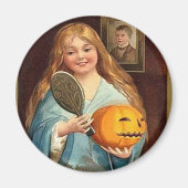 Halloween dame met spiegel) magneet (Voorkant)