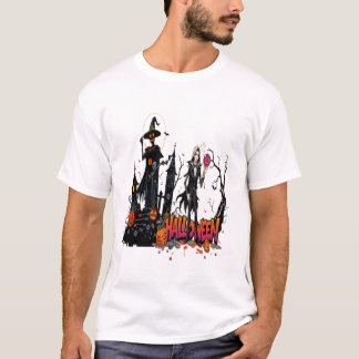 halloween dames graffiti kunst 3D coole familie T-shirt