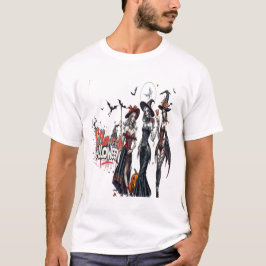halloween dames graffiti kunst familie vrouwen t-shirt