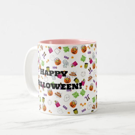 Halloween Dance Party Two-Tone Coffee Mok (Voorkant links)