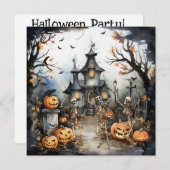 Halloween Dance Party Uitnodiging (Voorkant / Achterkant)