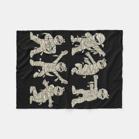 Halloween Dancing Mummy Dance Challenge Boys Girls Fleece Deken (Voorkant (Horizontaal))