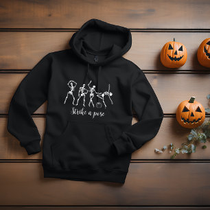 Halloween Dancing Skelet Pas Grappige Tekst aan Hoodie