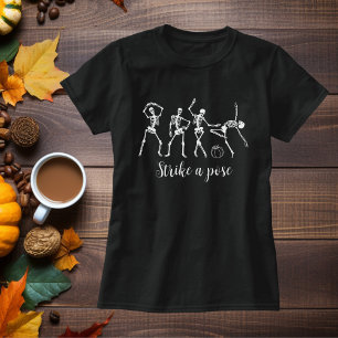 Halloween Dancing Skelet Pas Grappige Tekst aan T-shirt
