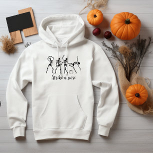 Halloween Dancing Skelet Strike A Pose Grappig Hoodie