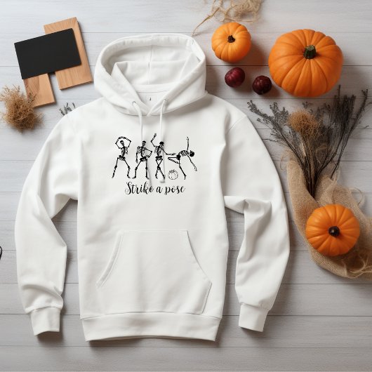 Halloween Dancing Skelet Strike A Pose Grappig Hoodie