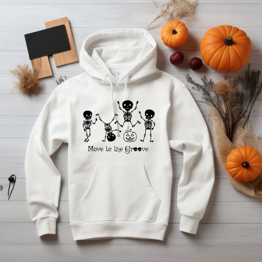 Halloween Dancing Skelet Verplaatsen naar de Groov Hoodie