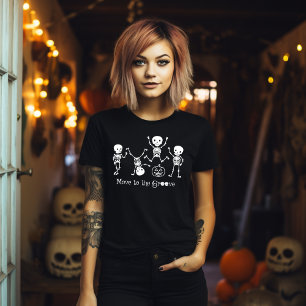 Halloween Dancing Skelet Verplaatsen naar de Groov T-shirt