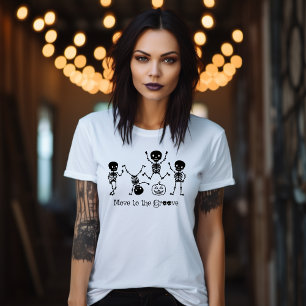 Halloween Dancing Skelet Verplaatsen naar de Groov T-shirt