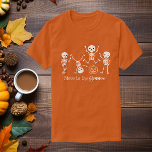 Halloween Dancing Skelet Verplaatsen naar de Groov T-shirt