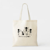 Halloween Dancing Skelet Verplaatsen naar de Groov Tote Bag (Achterkant)