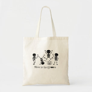 Halloween Dancing Skelet Verplaatsen naar de Groov Tote Bag