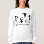 Halloween Dancing Skelet Verplaatsen naar de Groov Trui (Voorkant)