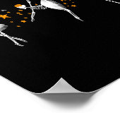 Halloween Dancing Skeleton Ballerina Ballet Vrouwe Poster (Hoek)