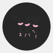 Halloween Dancing Skeleton Dry Bones Come Alive Ch Ronde Sticker (Voorkant)