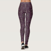Halloween Dancing Skeleton Muzieknoten Leggings (Achterkant)