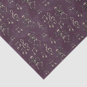 Halloween Dancing Skeleton Muzieknoten Tissuepapier (Detail)