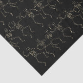 Halloween Dancing Skeleton Pattern Tissuepapier (Detail)