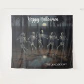 Halloween Dancing Skeletons Achtergrond Wandkleed (Voorkant (horizontaal))