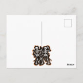Halloween Dancing Skeletons Briefkaart (Achterkant)