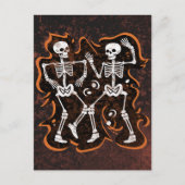 Halloween Dancing Skeletons Briefkaart (Voorkant)