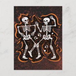 Halloween Dancing Skeletons Briefkaart